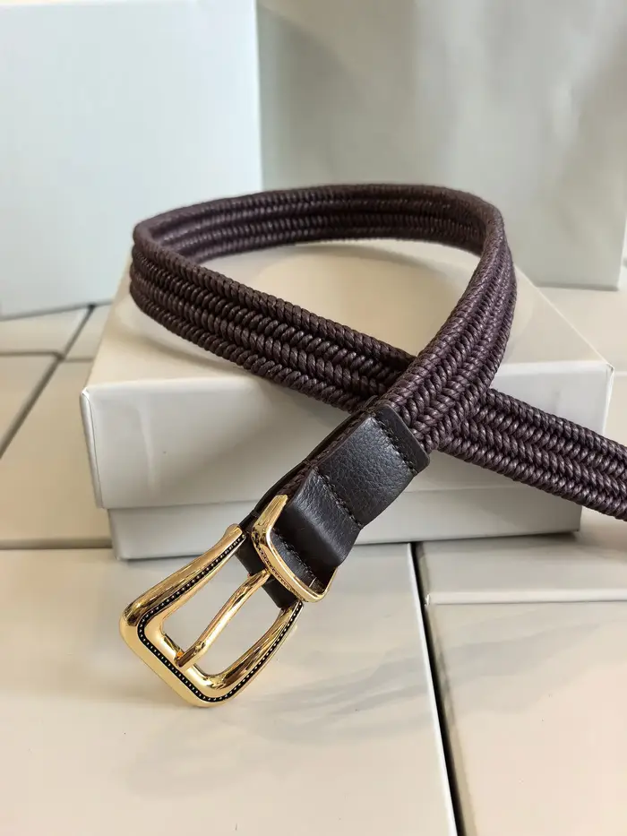 Ceinture tricotée très extensible pour femme, avec boucle ronde et sans trous, 26 Summer