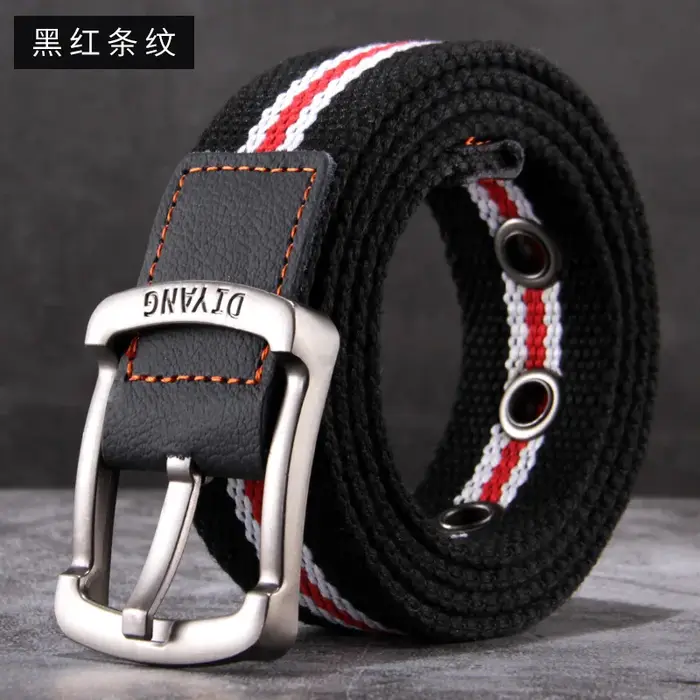 Ceinture, ceinture à boucle en toile pour hommes, ceinture pour pantalons de travail décontractés, c