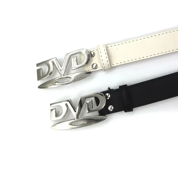 Ceinture à boucle DVD unisexe, Design nostalgique, décoration pour hommes et femmes, associée à une 
