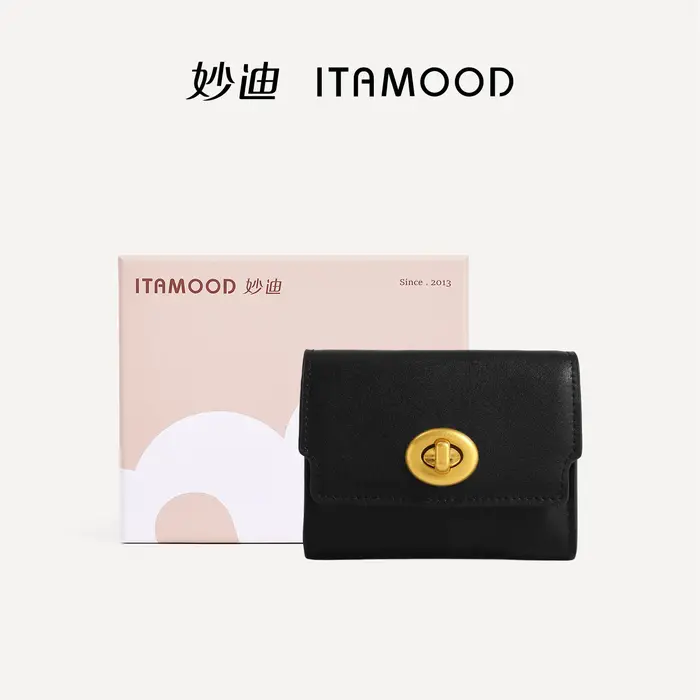 ITAMOOD – portefeuille rouge pour femmes, portefeuille Vintage en cuir de vache, sac porte-bonheur,