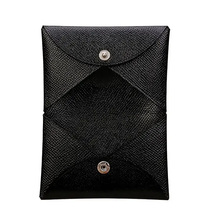 Mini porte-cartes de crédit en cuir véritable pour femme