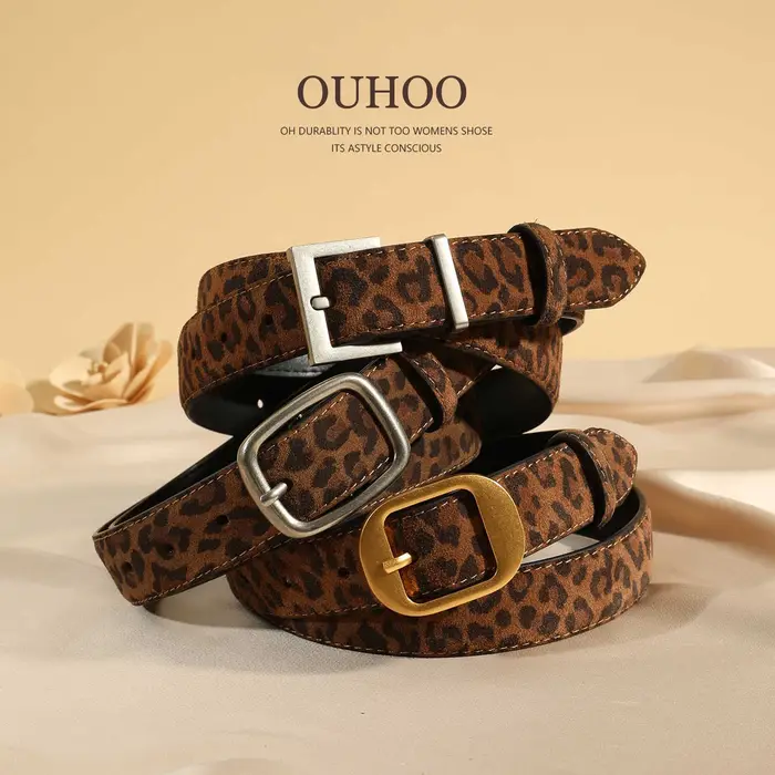 Ceinture pour femme à imprimé léopard
