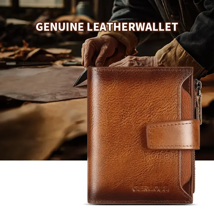 GERUOLA Portefeuille en cuir véritable pour homme