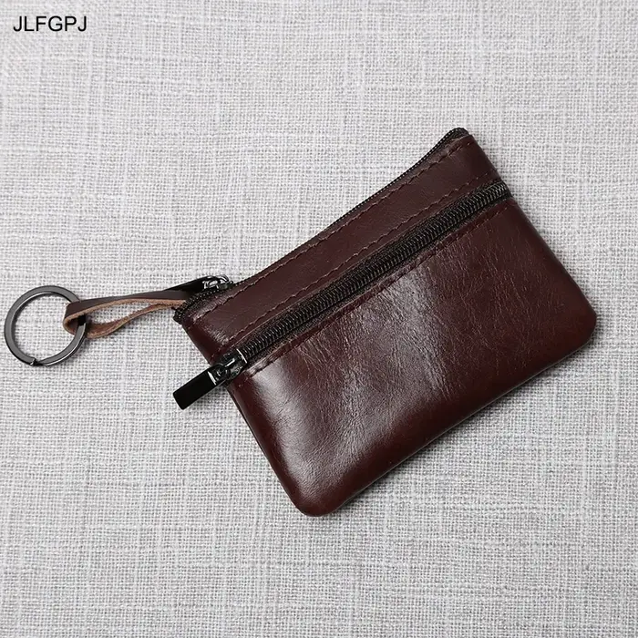 Mini porte-monnaie en cuir unisexe