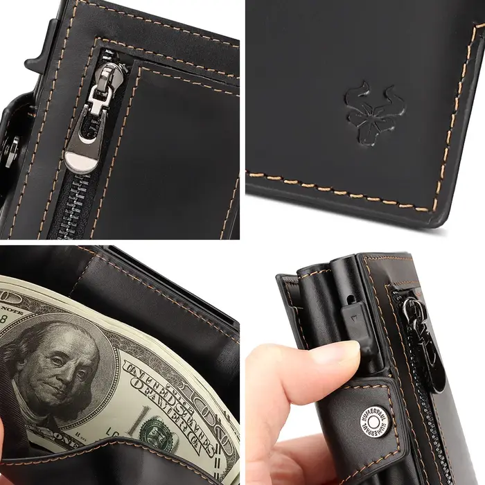 Portefeuille porte-cartes de crédit RFID anti-scan