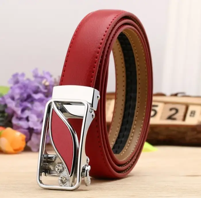 Ceintures pour femmes, ceinture en cuir à boucle tendance pour jeans