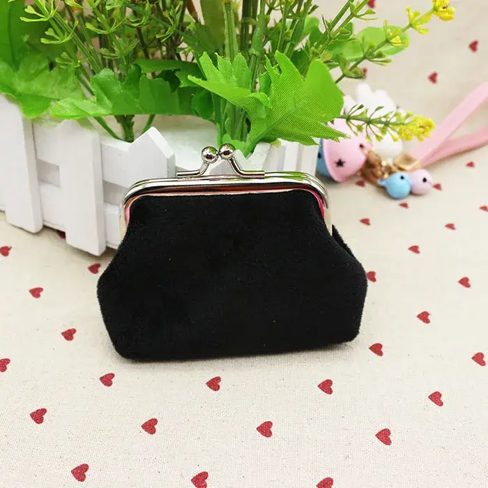 Porte-monnaie en velours côtelé pour femmes, sac d'argent couleur bonbon, petit portefeuille, pochet