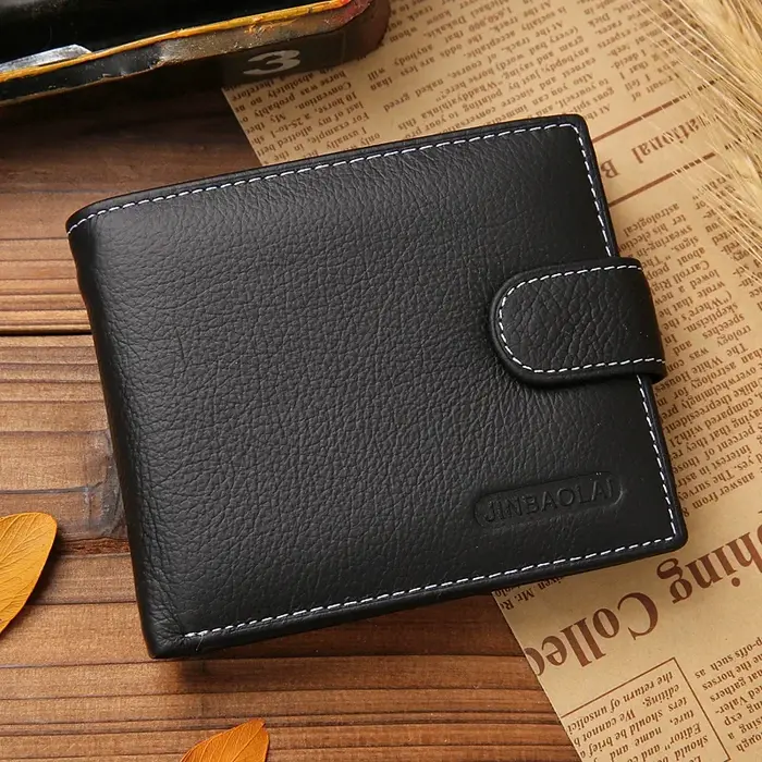 Portefeuille pour hommes en cuir véritable