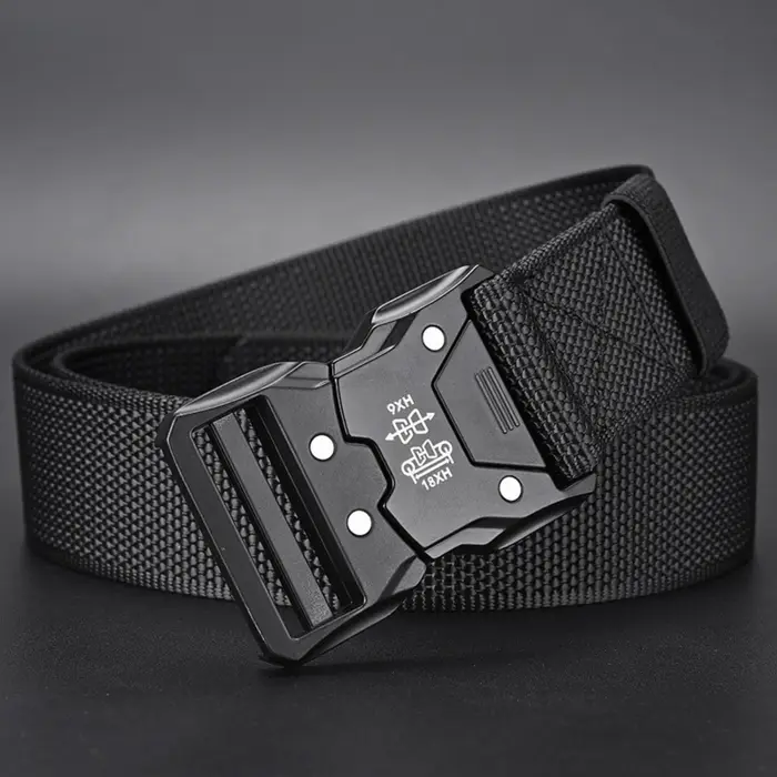 Ceinture tactique à boucle en plastique pour hommes, oreilles rouges, ventilateur militaire multifon