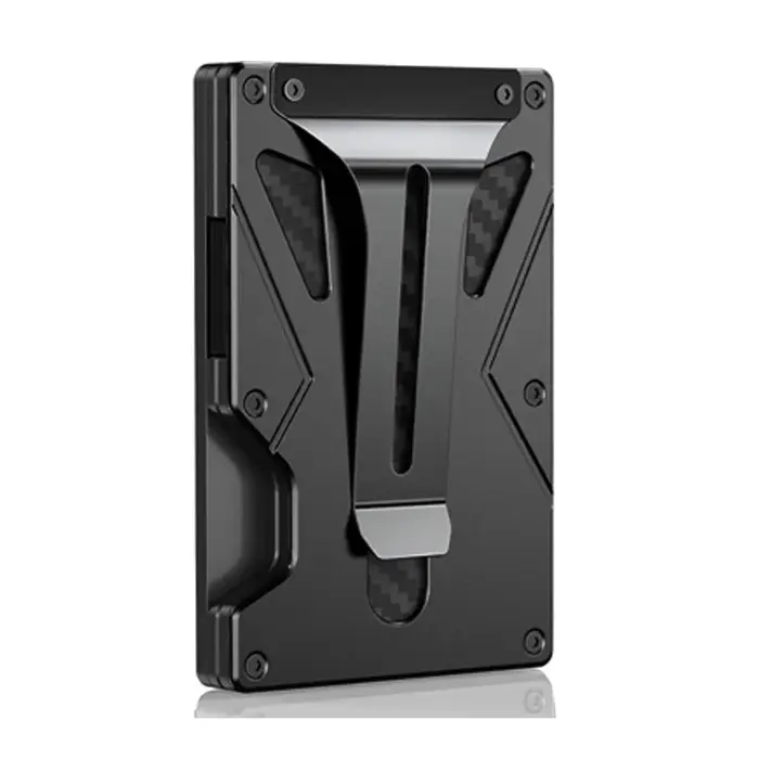 Portefeuille magnétique pour iPhone, portefeuille léger pour téléphone, portefeuille ultra-fin en al