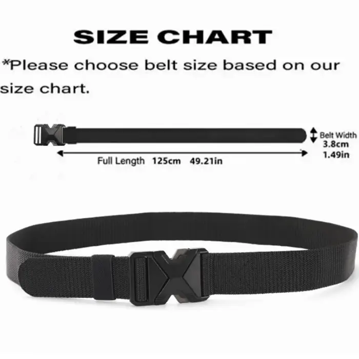 Ceinture à boucle en Nylon tressé pour hommes