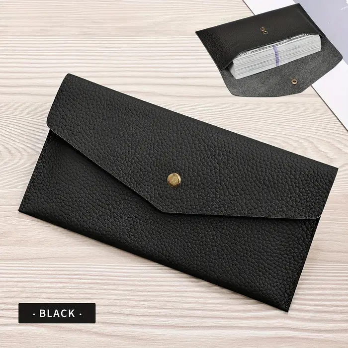 Portefeuille long pour hommes et femmes, porte-monnaie de grande capacité, pochette à monnaie élégan
