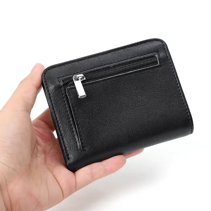 Portefeuille mince hommes en cuir véritable