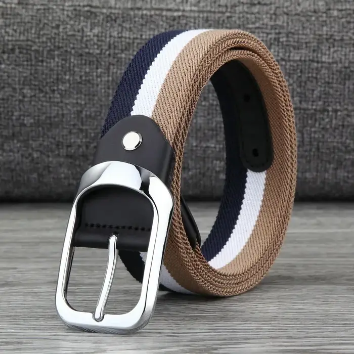 3.5cm hommes tissu toile sangle homme ceinture pour étudiant concepteur