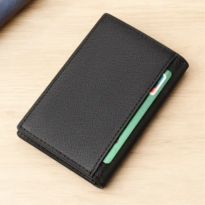 Portefeuille de luxe en cuir véritable pour homme