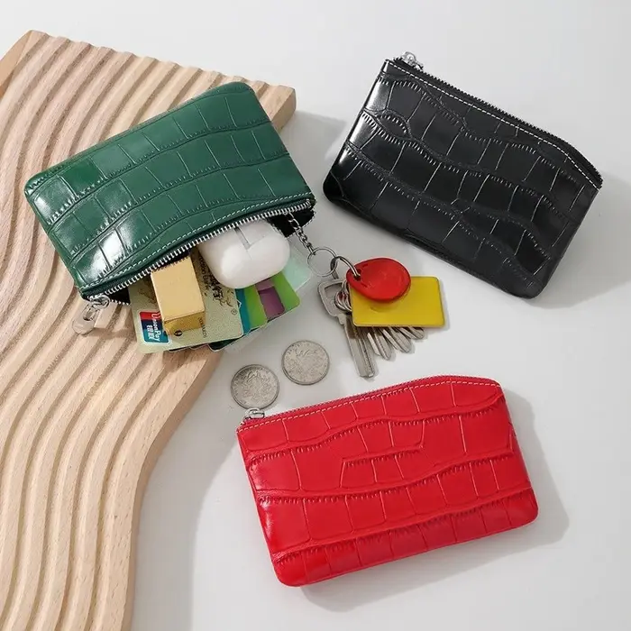 Porte-monnaie en cuir PU pour femmes