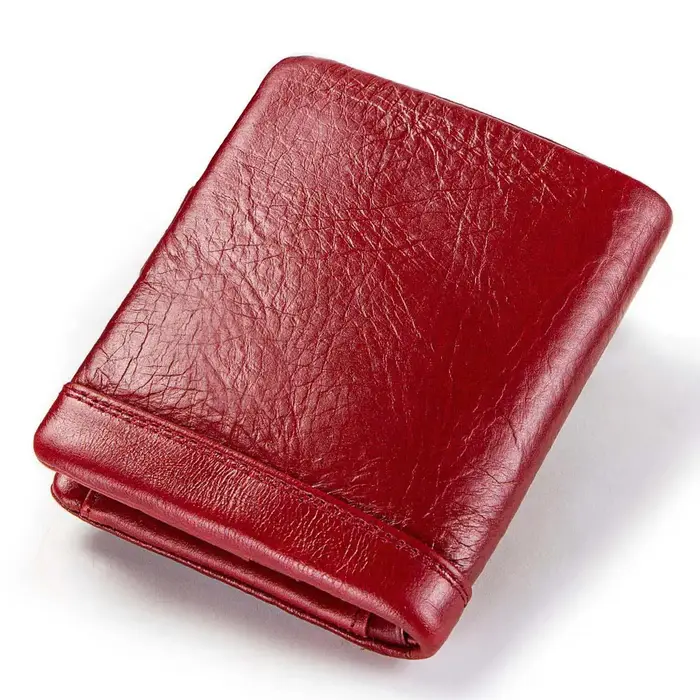 Portefeuille en cuir véritable pour femmes