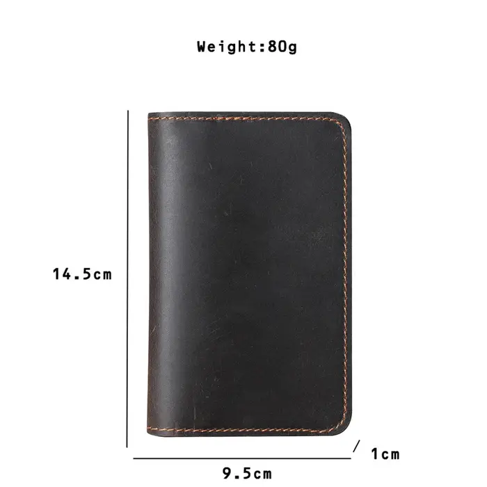 Porte-monnaie personnalisé en cuir véritable pour hommes