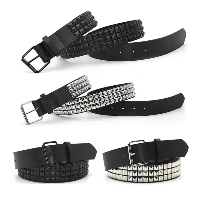 Ceinture à rivets Pyramid Fashion pour hommes et femmes