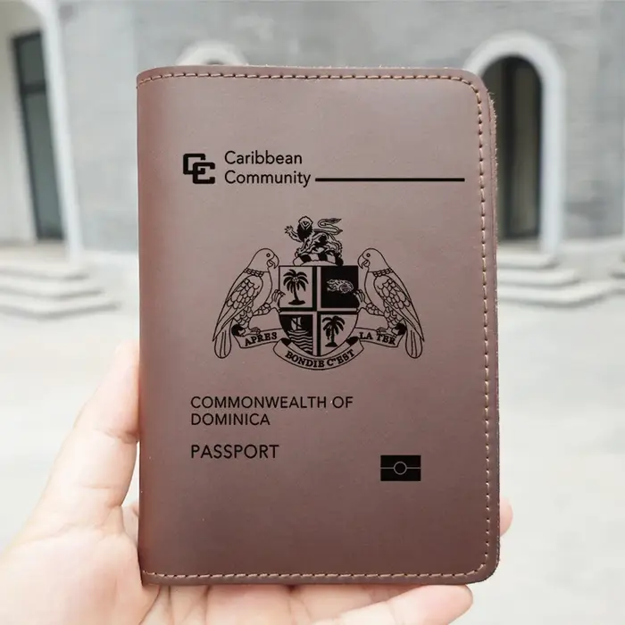 Portefeuille de voyage en cuir véritable fait à la main