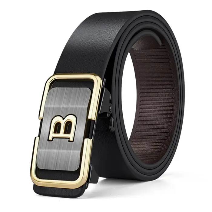 Ceinture pour homme avec boucle automatique sans dents