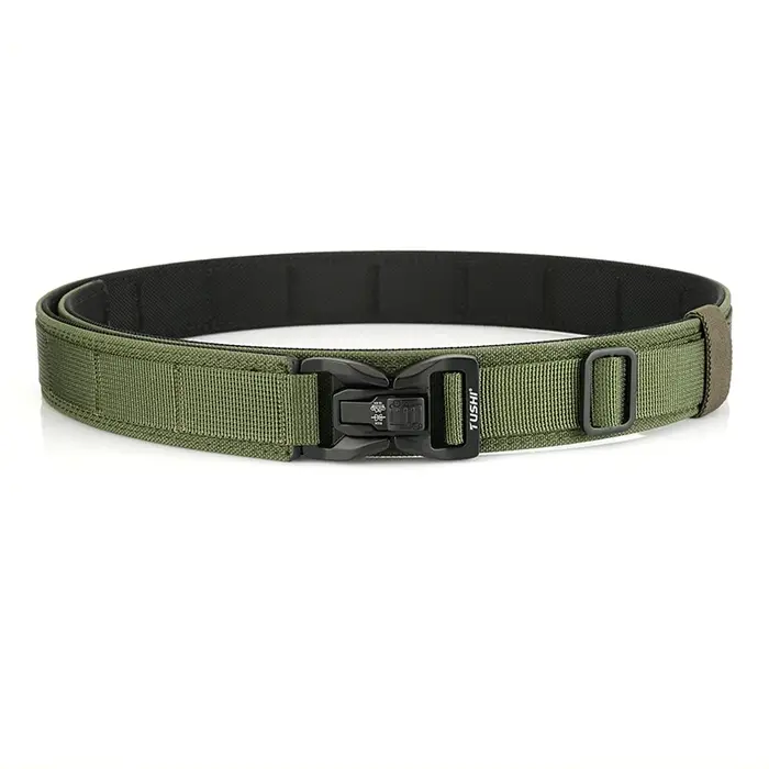 KOLBER 105cm/115cm Ceinture tactique rigide pour hommes Boucle en métal