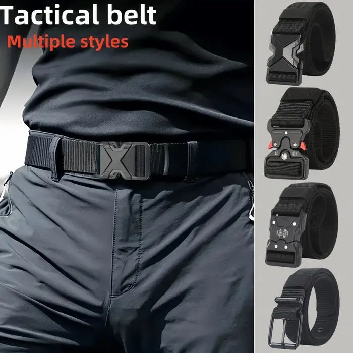 Ceintures de taille tactiques pour hommes, plusieurs Styles, ceinture à boucle en Nylon tressé, légère et respirante, pour les déplacements quotidiens, nouvelle collection