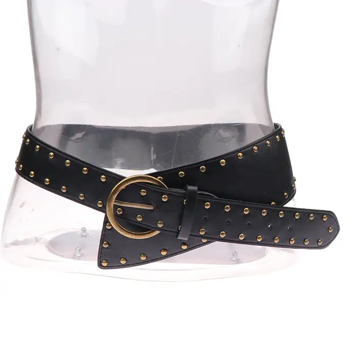 Nouvelle ceinture en cuir de style western pour femmes