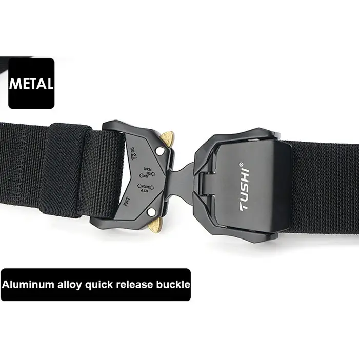 HSSEE nouvelle ceinture élastique officielle en métal dur véritable boucle à dégagement rapide ceinture tactique pour hommes accessoires pour hommes livraison directe