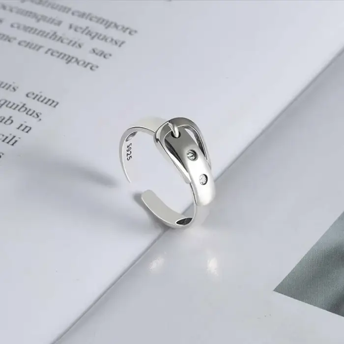Ceinture en argent sterling 925 ​ Bagues réglables