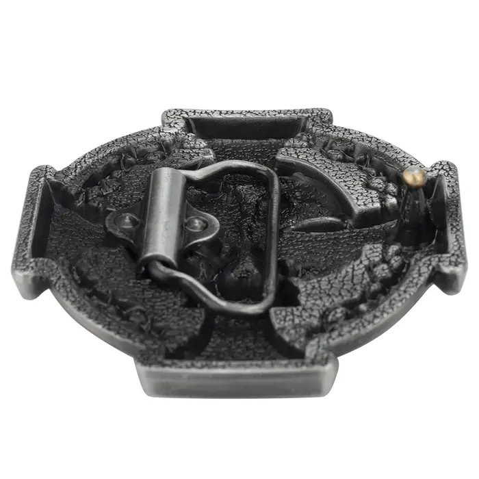 Boucle de ceinture en métal bricolage croix et crâne pour hommes