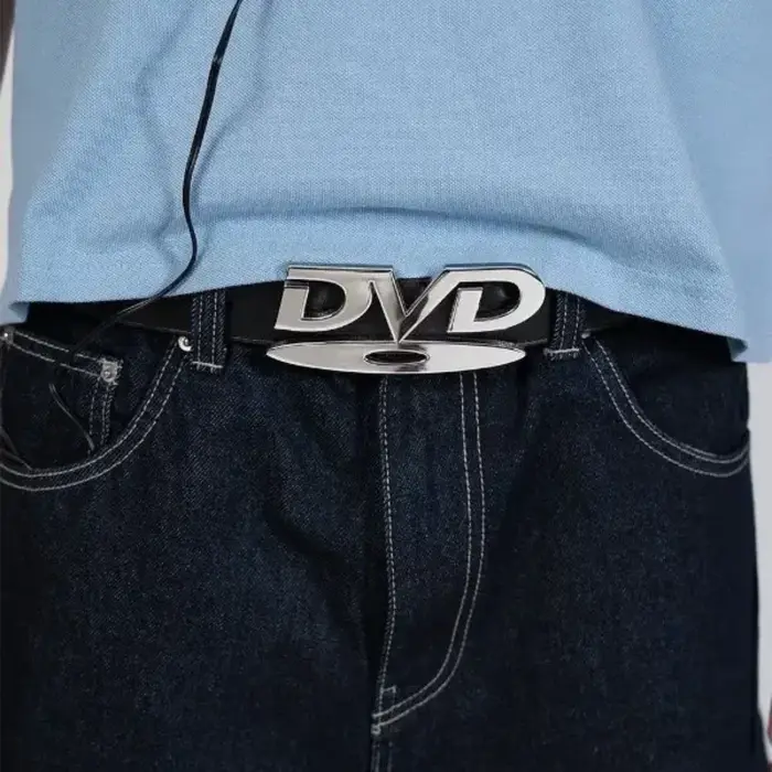 Ceinture à boucle DVD unisexe
