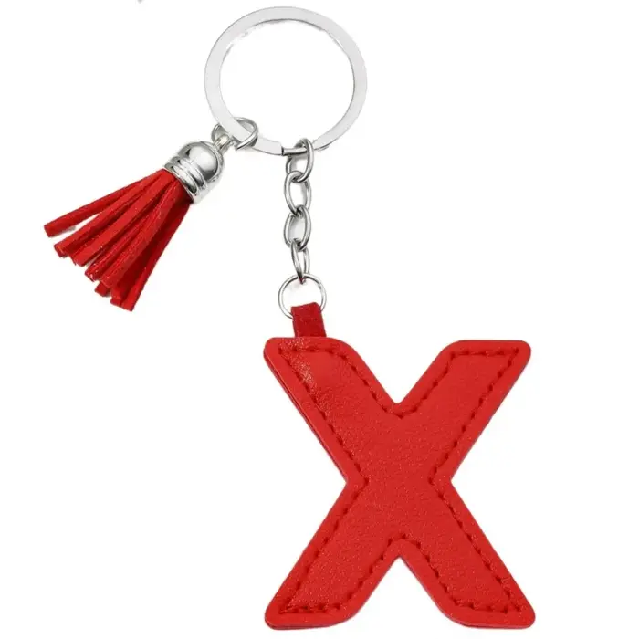 Organisateur de clés PU 26 lettre porte-clés gland taille boucle Alphabet voiture clé