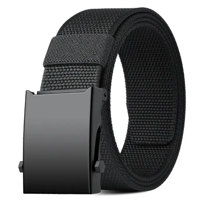 Ceinture en Nylon à boucle automatique à rouleau épaissi-ceinture universelle pour pantalons d'affaires et décontractés pour hommes d'exportation de vente chaude