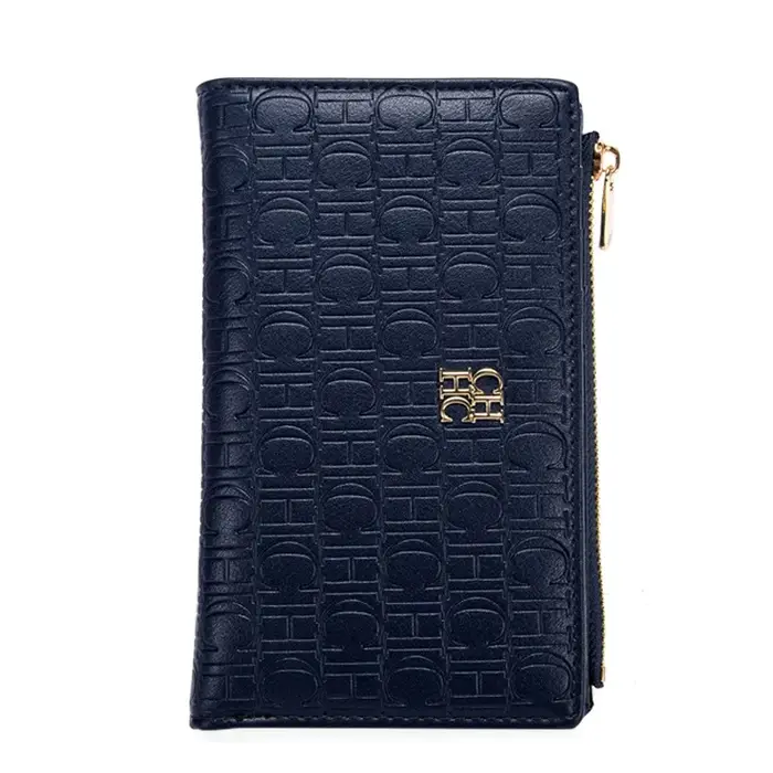 CHCH Portefeuille pour femme Slim à deux volets avec fermeture éclair et poche pour pièces de monnai