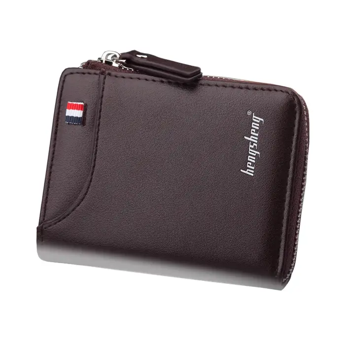 Portefeuille court en cuir PU pour hommes