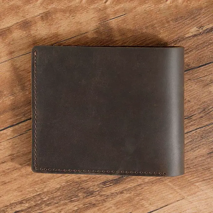 Portefeuille homme en cuir véritable pour hommes