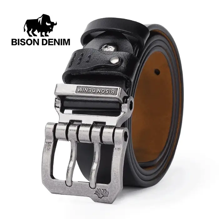 Ceinture en cuir véritable pour hommes