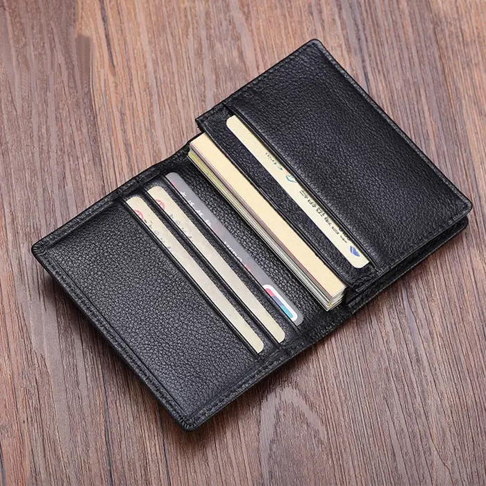 Mode de luxe en cuir véritable cartes portefeuilles hommes porte-cartes de crédit femmes porte-carte et d'identité