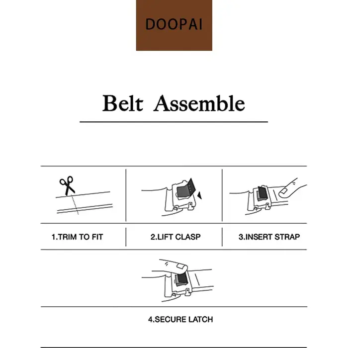 Ceinture de grande taille sans boucle pour boucle automatique