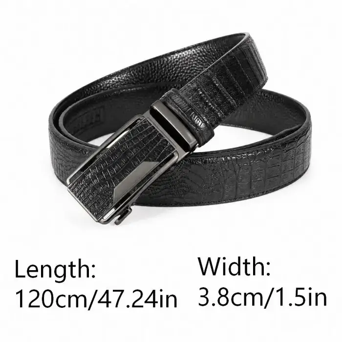 Ceinture d'affaires à boucle carrée pour hommes