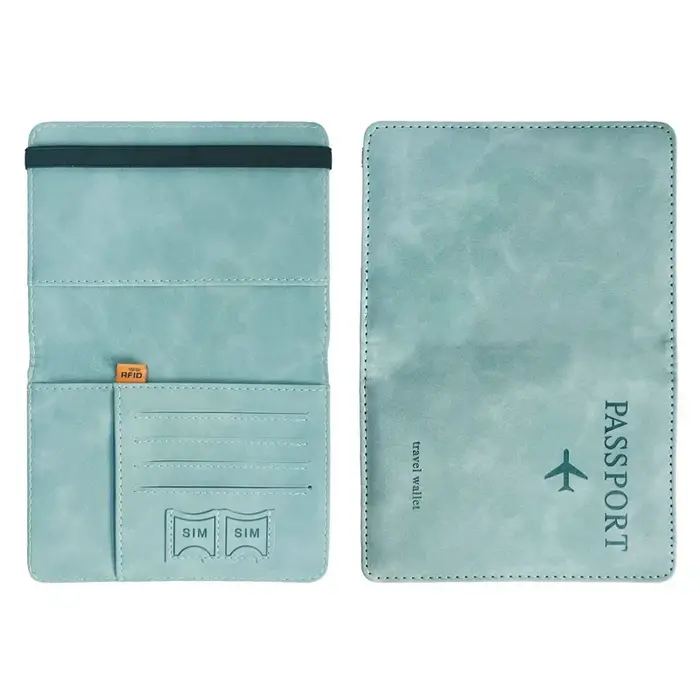 Femmes hommes RFID Vintage passeport d'affaires couvre support multi-fonction ID carte bancaire en cuir PU portefeuille étui accessoires de voyage