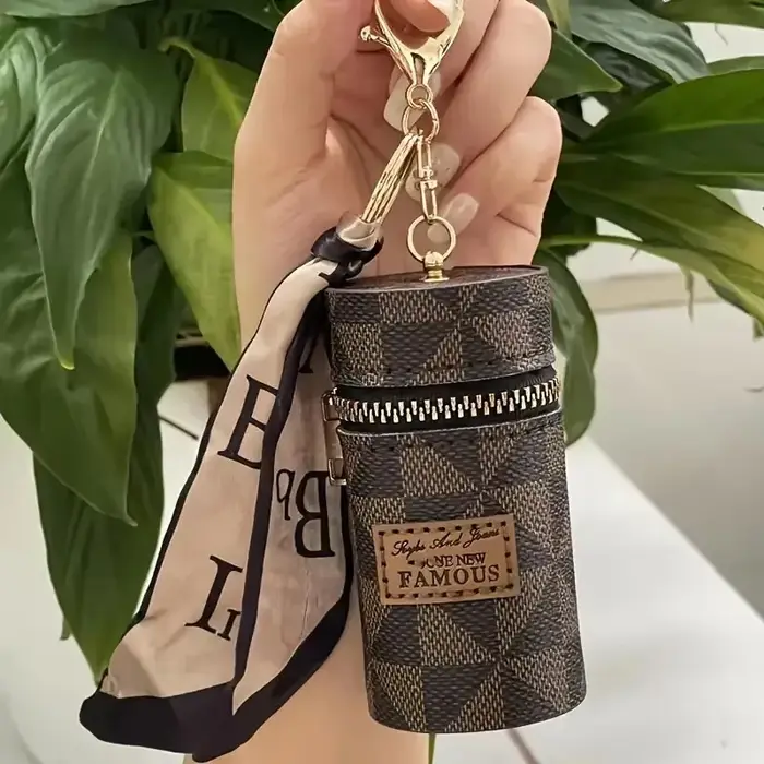 Mini porte-monnaie rétro en cuir fleuri vintage