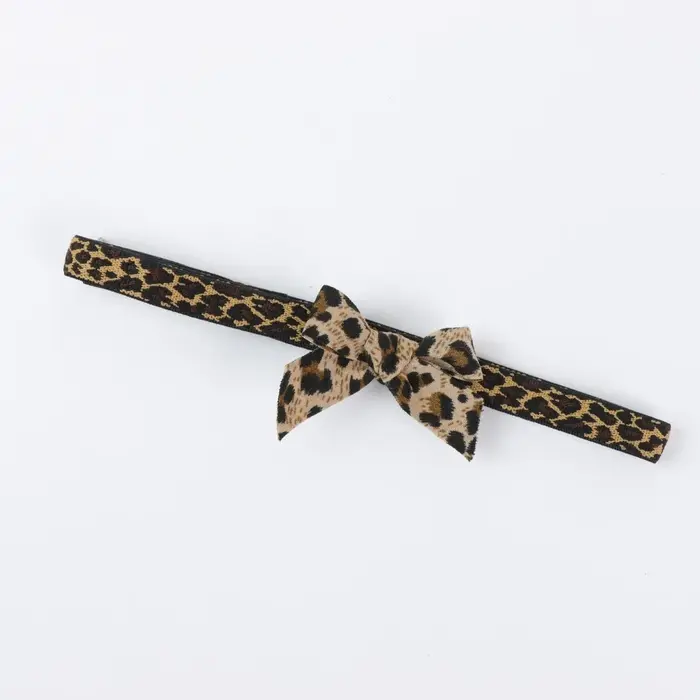 Ceinture de jarret à imprimé léopard avec nœud – Anneau de jambe élastique pour lingerie