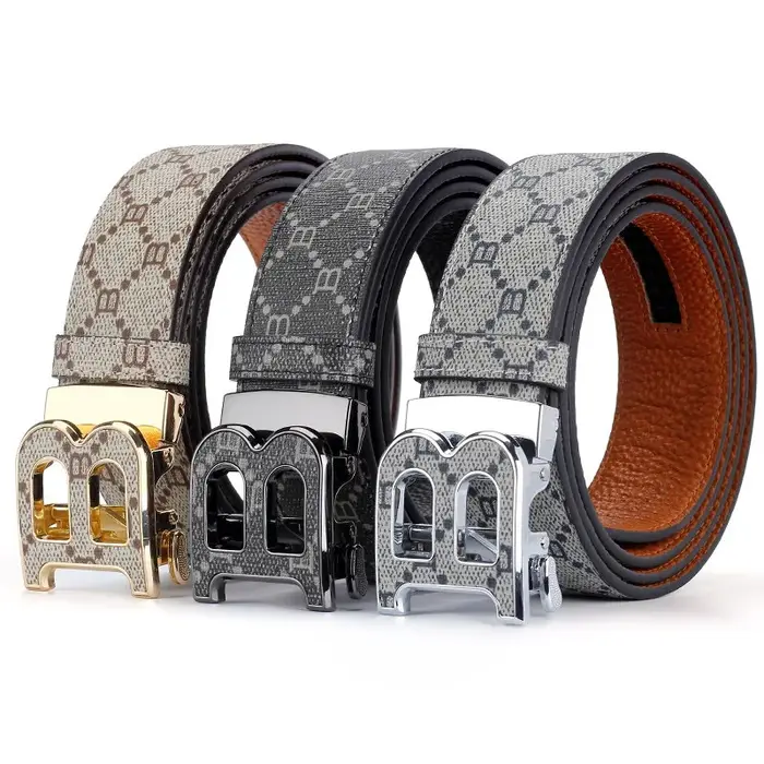 2025 large 34mm ceinture pour hommes d'affaires marque de luxe alliage métal boucle concepteur toile cuir ceintures