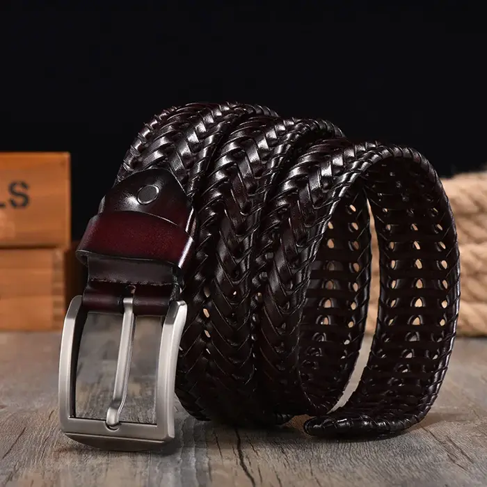 Nouvelle ceinture tressée pour hommes