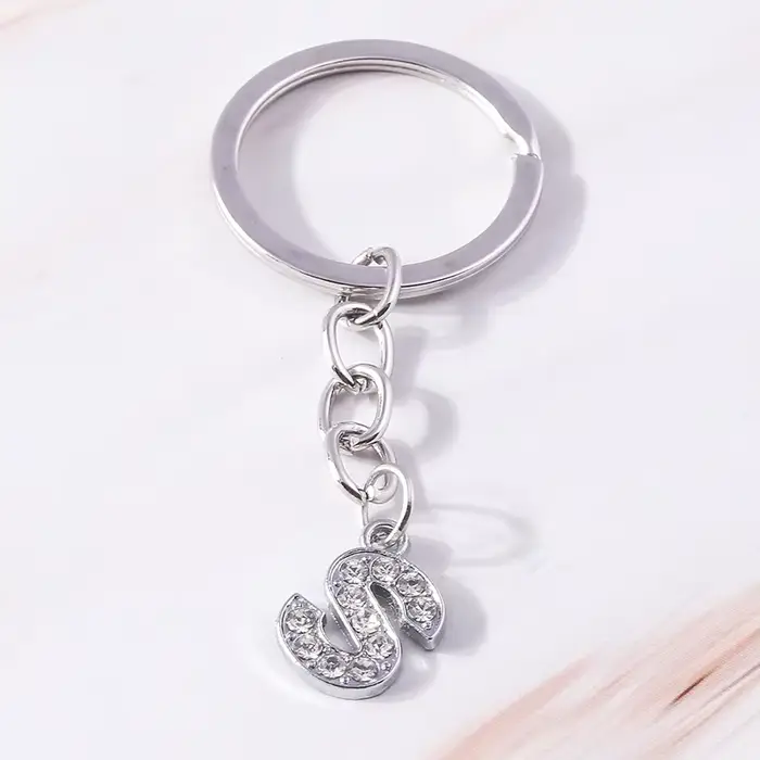 Mode Initiale 26 Lettres A-Z Alphabet Porte-clés Strass