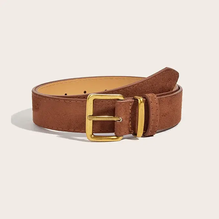 Maillard Style daim cuir large ceinture à la mode Design de luxe affaires taille sangle polyvalent d