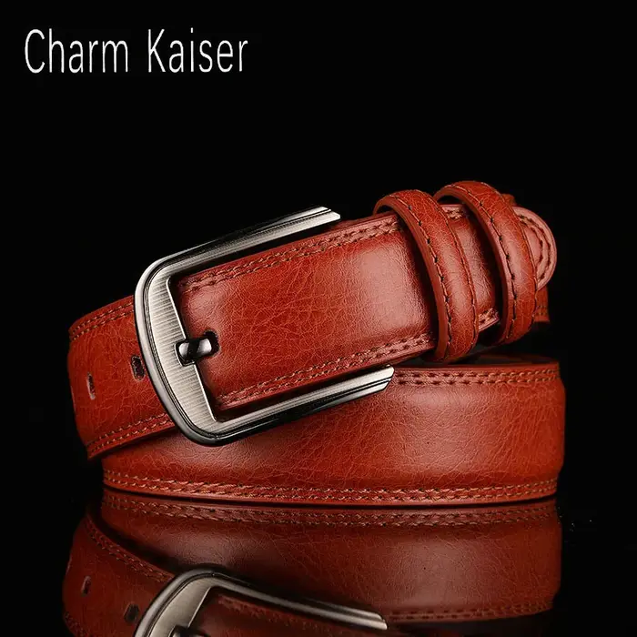 Ceinture homme ceinture homme ceinture garçon véritable peau de vache boucle ardillon ceinture marron moyen-âge jeunesse décontracté hommes ceinture