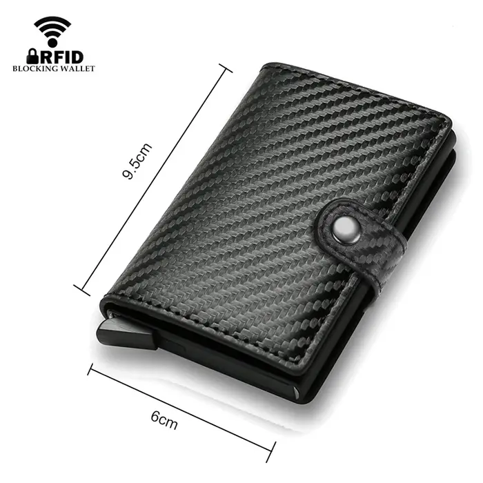 Porte-cartes de crédit en cuir marron pour hommes